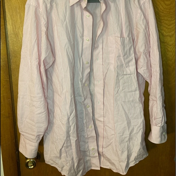 Mens (6, 32/33) pink and white button down shirt - Picture 1 of 5
